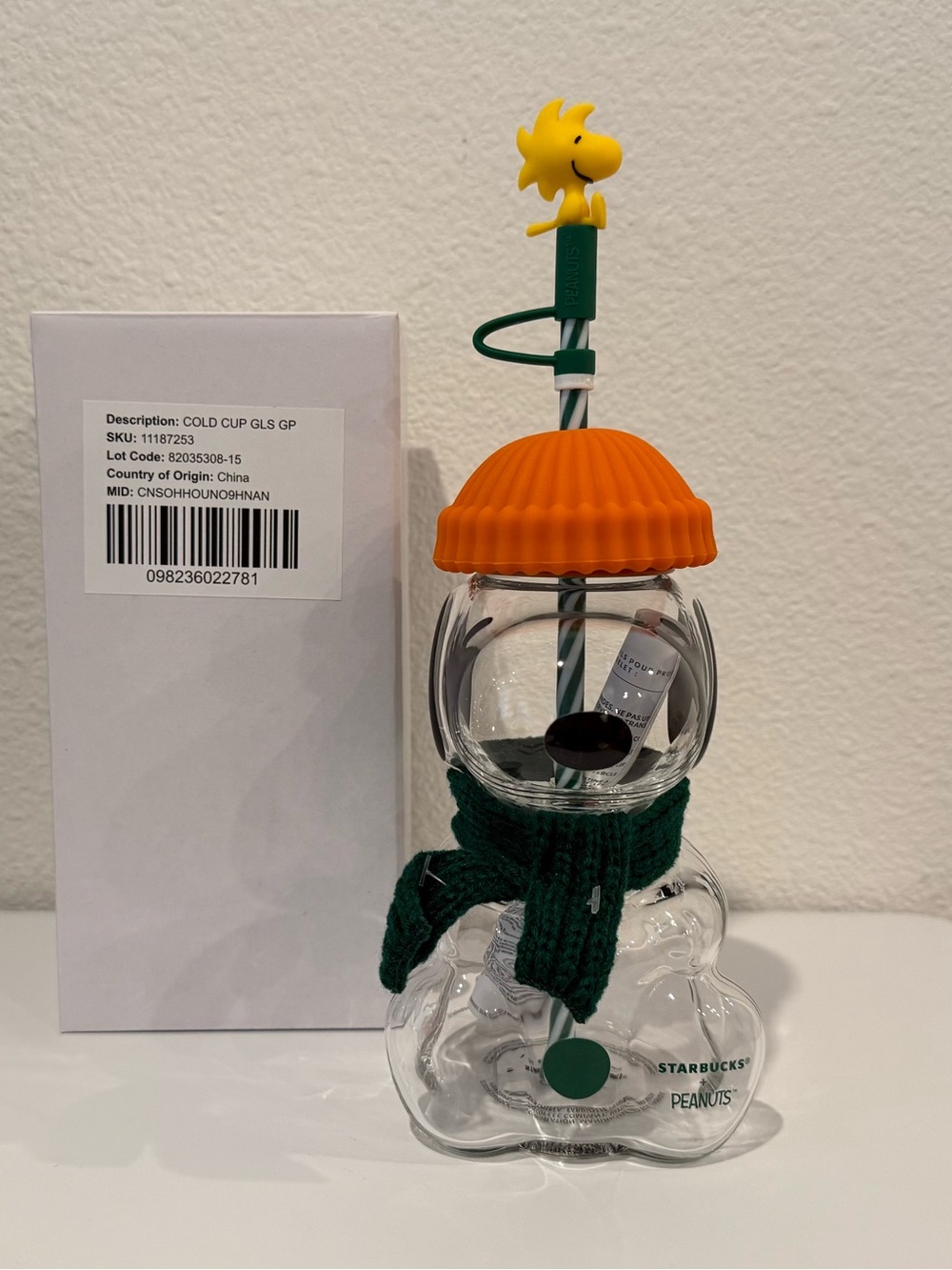 Starbucks x Peanuts Snoopy Glass Cold Cup